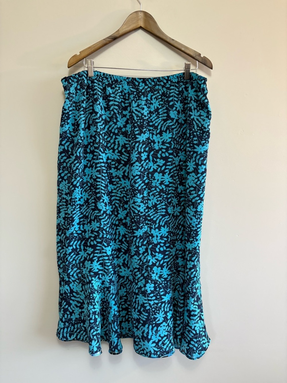 Reversible Skirt Blue Floral Spring Summer Size XXL
